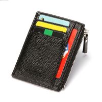 Men's Solid Color Pu Leather Zipper Wallets sku image 1