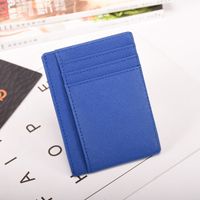 Unisex Solid Color Pu Leather Open Card Holders sku image 6