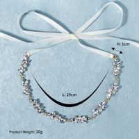 Japanische Und Koreanische Braut Kopf Schmuck Perlen Diamant Stirnband Kristall Blume Wald Streamer Einfaches Tägliches Soft-chain-stirnband sku image 1