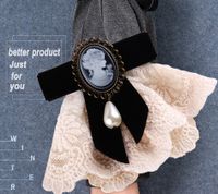 Retro Bow Knot Cloth Pearl Lace Women's Brooches main image 3