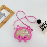 Women's Small Pu Leather Cartoon Cute Semicircle Zipper Crossbody Bag sku image 1