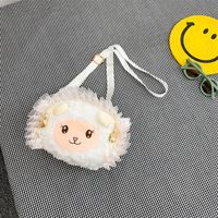 Girl's Small Plush Animal Cute Zipper Crossbody Bag sku image 1