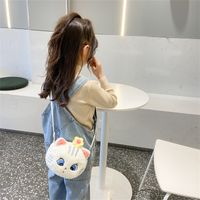 Girl's Small Plush Animal Cute Zipper Crossbody Bag main image 3