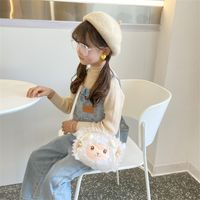 Girl's Small Plush Animal Cute Zipper Crossbody Bag main image 2