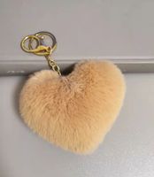 Cute Heart Shape Plush Flocking Keychain sku image 16