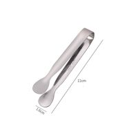 Fashion Solid Color Stainless Steel Food Tongs 1 Piece sku image 1