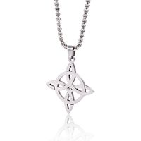 Hip-hop Witches Knot Stainless Steel Hollow Out Unisex Pendant Necklace main image 6