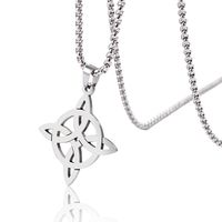 Hip-hop Witches Knot Stainless Steel Hollow Out Unisex Pendant Necklace main image 3