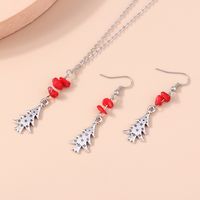 Fashion Christmas Tree Alloy Patchwork Women's Earrings Necklace 1 Set main image 3