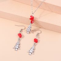 Fashion Christmas Tree Alloy Patchwork Women's Earrings Necklace 1 Set main image 5