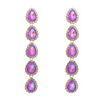 Glam Water Droplets Alloy Inlay Rhinestones Women's Earrings 1 Pair main image 2
