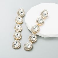Glam Water Droplets Alloy Inlay Rhinestones Women's Earrings 1 Pair sku image 7