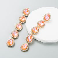 Glam Water Droplets Alloy Inlay Rhinestones Women's Earrings 1 Pair sku image 8