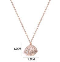 Elegant Shell Copper Gold Plated Artificial Pearls Necklace sku image 3