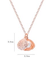 Elegant Shell Copper Gold Plated Artificial Pearls Necklace sku image 1
