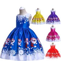 Halloween Christmas Fashion Santa Claus Castle Ghost Cotton Blend Girls Dresses main image 2