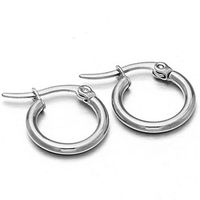 Classic Style Titanium Steel Hypoallergenic Circle Earrings sku image 7