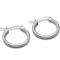 Classic Style Titanium Steel Hypoallergenic Circle Earrings sku image 13