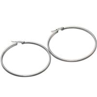 Classic Style Titanium Steel Hypoallergenic Circle Earrings sku image 19