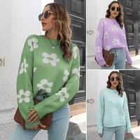 Women's Sweater Long Sleeve Sweaters & Cardigans Fashion Clouds Flower main image 2