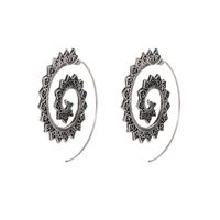 Retro Jewelry Round Spiral Earrings Swirl New Gear Earrings sku image 5