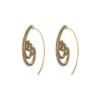 Retro Jewelry Round Spiral Earrings Swirl New Gear Earrings sku image 8