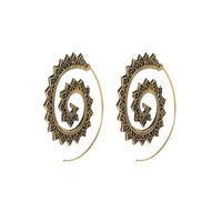Retro Jewelry Round Spiral Earrings Swirl New Gear Earrings sku image 6