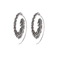 Retro Jewelry Round Spiral Earrings Swirl New Gear Earrings sku image 4