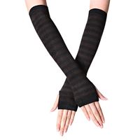 Women's Fashion Color Block Knitted Fabric Arm Sleeves sku image 14