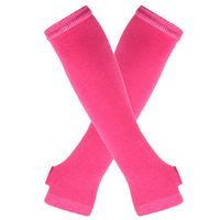Women's Fashion Color Block Knitted Fabric Arm Sleeves sku image 32