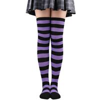 Women's Preppy Style Stripe Polyester Jacquard Socks Over The Knee Socks sku image 1