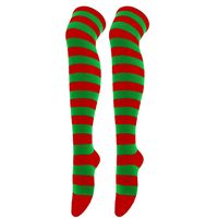 Women's Japanese Style Stripe Polyester Cotton Over The Knee Socks A Pair sku image 38