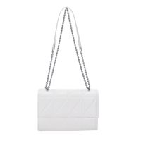 Women's All Seasons Pu Leather Solid Color Fashion Quilted Square Flip Cover Chain Bag sku image 3