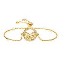 Élégant L'oeil Du Diable Forme De Cœur Le Cuivre Placage Zircon Bracelets 1 Pièce sku image 10