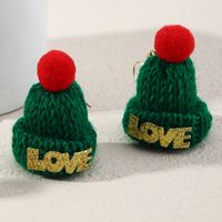 1 Pair Fashion Christmas Hat Braid Knit Ear Hook sku image 1