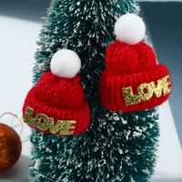 1 Pair Fashion Christmas Hat Braid Knit Ear Hook main image 1