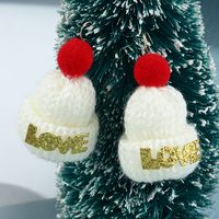 1 Pair Fashion Christmas Hat Braid Knit Ear Hook main image 2
