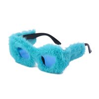 Fashion Ruffian Plush Fashion Cat Eye Sunglasses Wholesale Sunglasses sku image 4