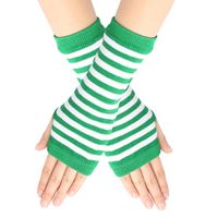 Women's Fashion Stripe Solid Color Knitted Fabric Scarves & Gloves Gloves sku image 19