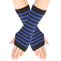 Women's Fashion Stripe Solid Color Knitted Fabric Scarves & Gloves Gloves sku image 17