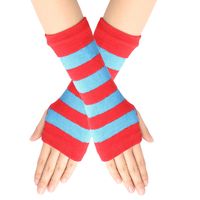 Frau Mode Streifen Einfarbig Gestrickter Stoff Schals & Handschuhe Handschuhe sku image 22