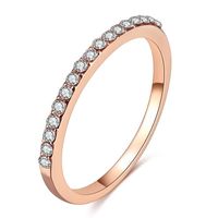 Fashion Minimalist Copper Micro-encrusted Zircon Ring Simple Index Finger Ring sku image 18