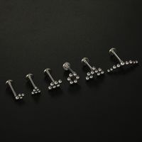 Fashion Solid Color Stainless Steel Plating Lip Stud 1 Piece main image 3