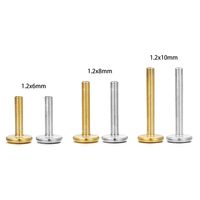 Fashion Solid Color Stainless Steel Plating Lip Stud 1 Piece main image 4