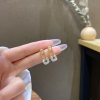 Sweet Star Flower Bow Knot Alloy Inlay Artificial Pearls Rhinestones Women's Earrings 1 Pair sku image 14