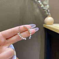 Sweet Star Flower Bow Knot Alloy Inlay Artificial Pearls Rhinestones Women's Earrings 1 Pair sku image 15