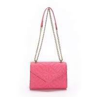 Women's Pu Leather Solid Color Vintage Style Quilted Square Flip Cover Crossbody Bag sku image 3