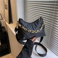 Women's Pu Leather Lingge Fashion Quilted Chain Square Zipper Crossbody Bag main image 1