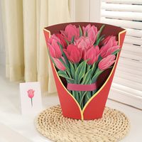 Creative 3d Stereoscopic Greeting Cards Paper Hand Holding Flowers sku image 5
