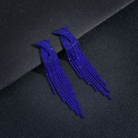 Simple Style Alloy Rhinestone Tassel Earrings Banquet Unset Drop Earrings 2 Pieces sku image 16
